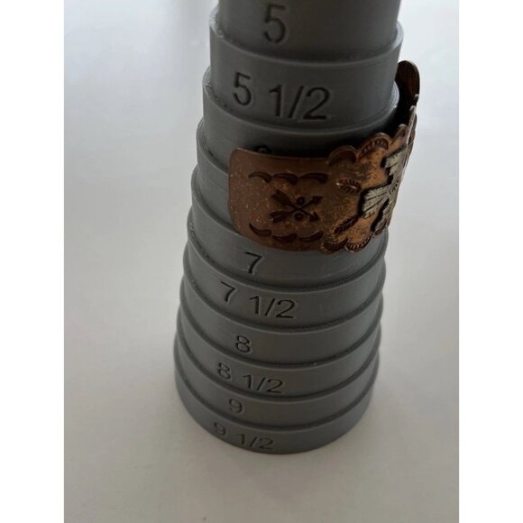 Vintage Native American Navajo Copper Thunderbird eagle Cuff Bracelet Sz 6.5” - Picture 5 of 16